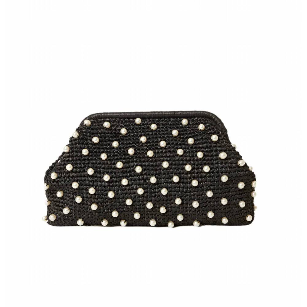 NEW BTB LOS ANGELES women's briar crystal clutch in black